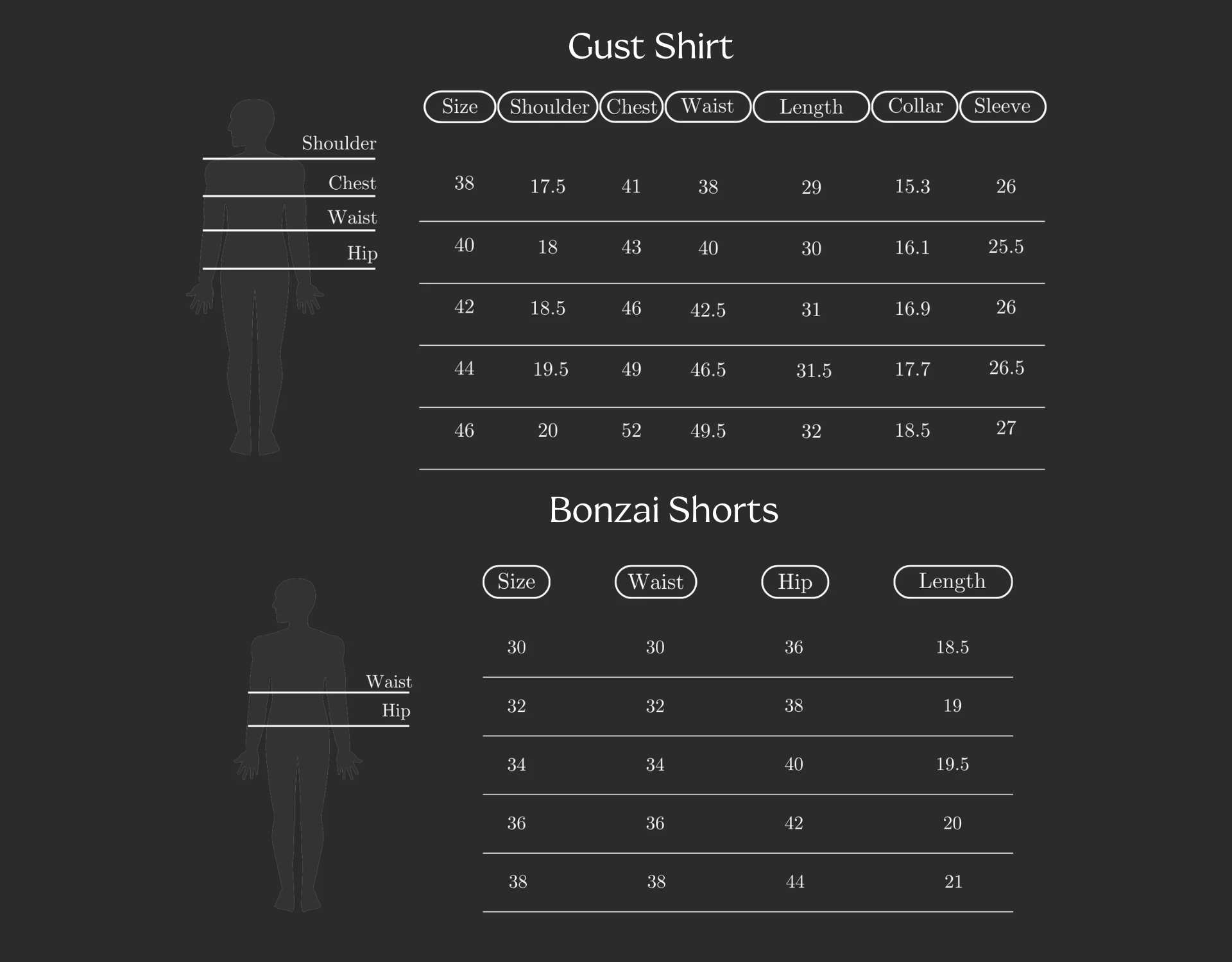 Size Chart (variant 8351573016768)