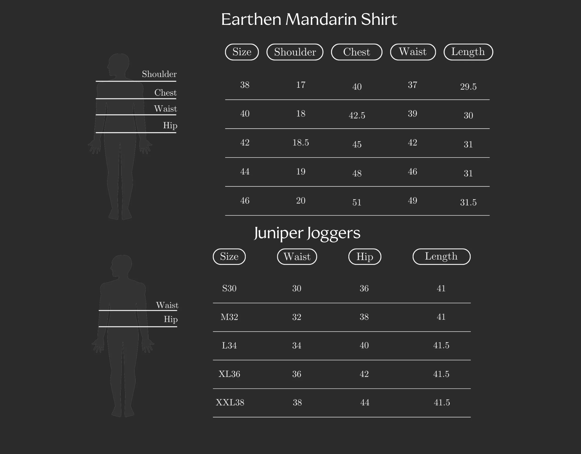 Size Chart (variant 8349601661120)