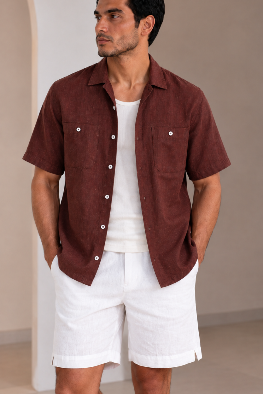 Brown Dawn Half Sleeve Casual Shirt