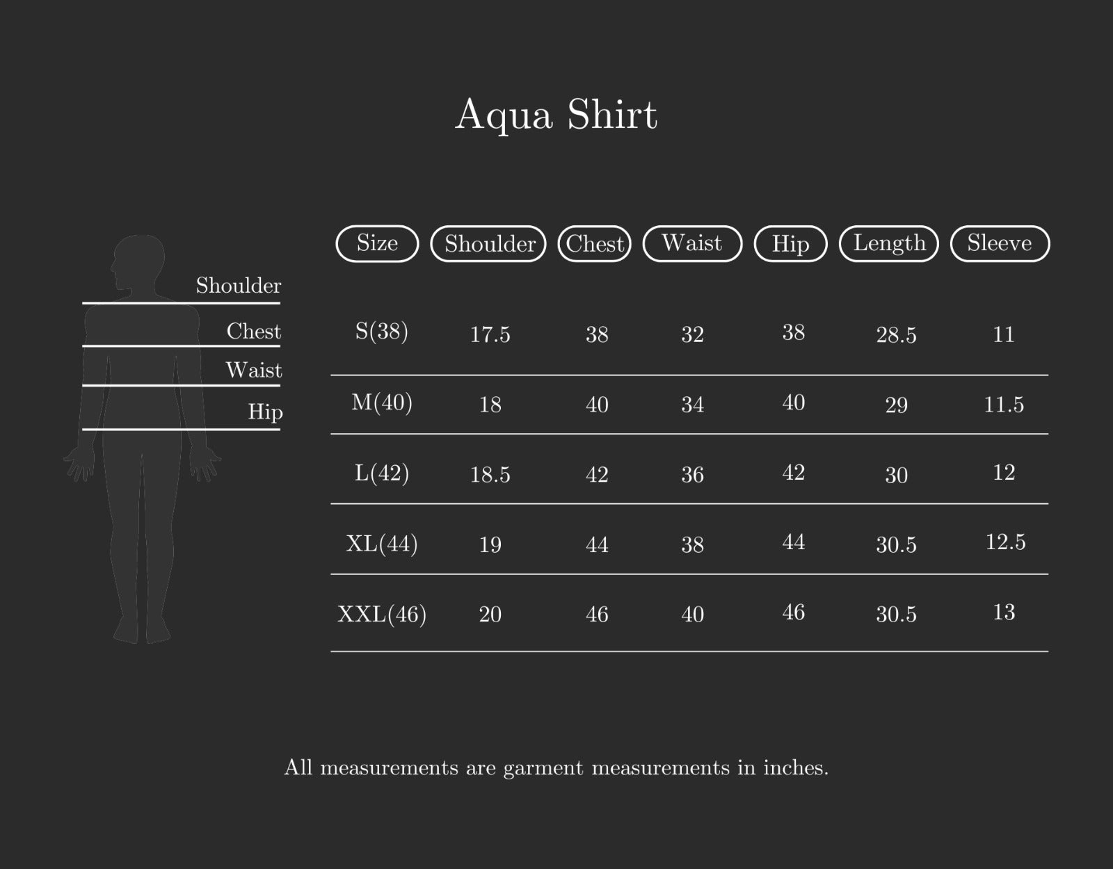 Size Chart (variant 8331380326592)