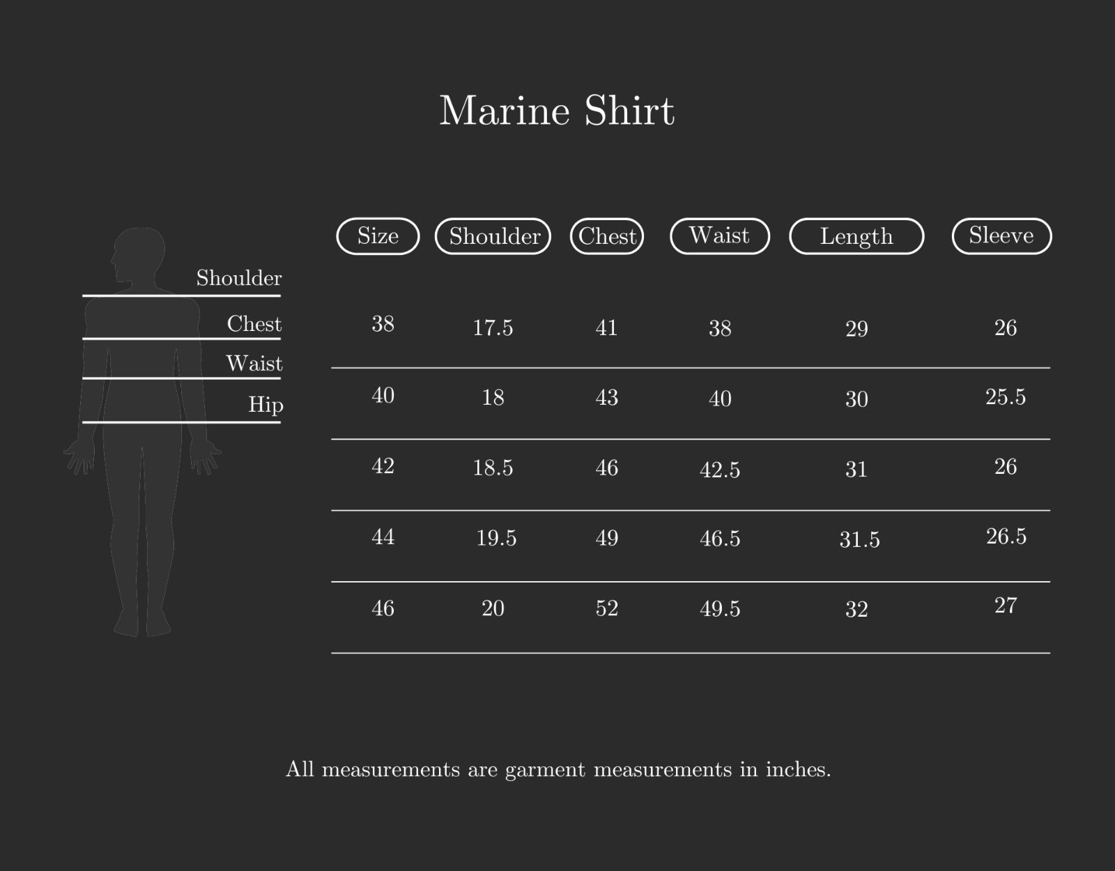 Size Chart (variant 8338573295808)