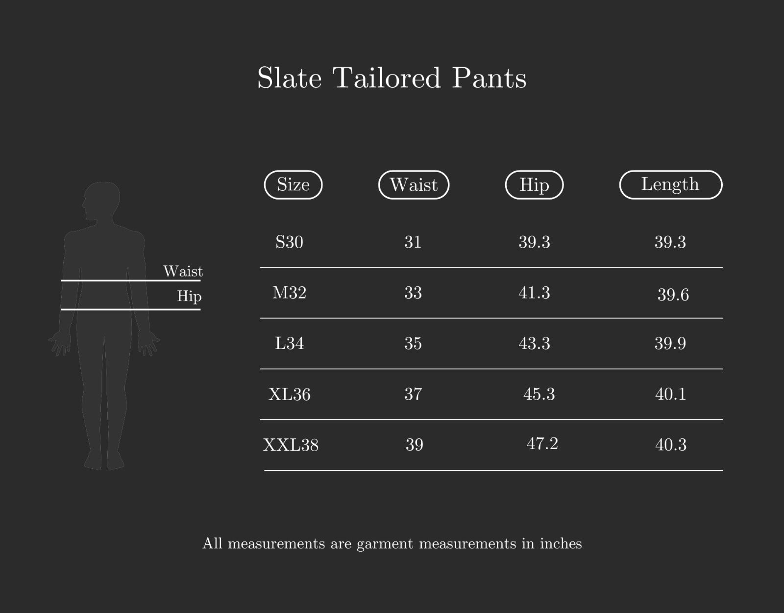 Size Chart (variant 8341502197952)