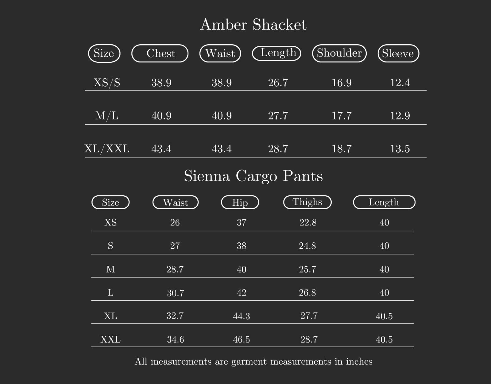 Size Chart (variant 8336535617728)