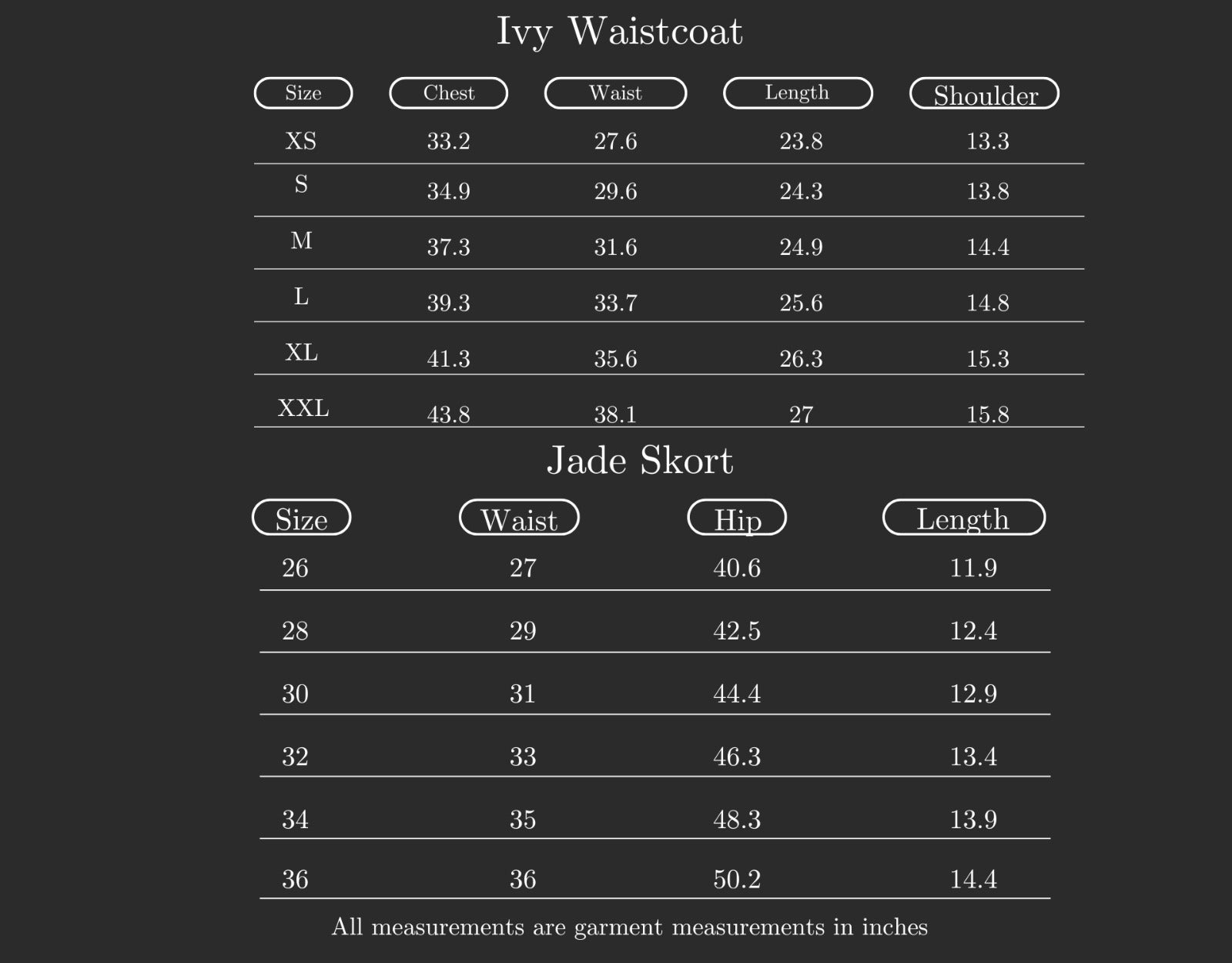 Size Chart (variant 8336558096576)
