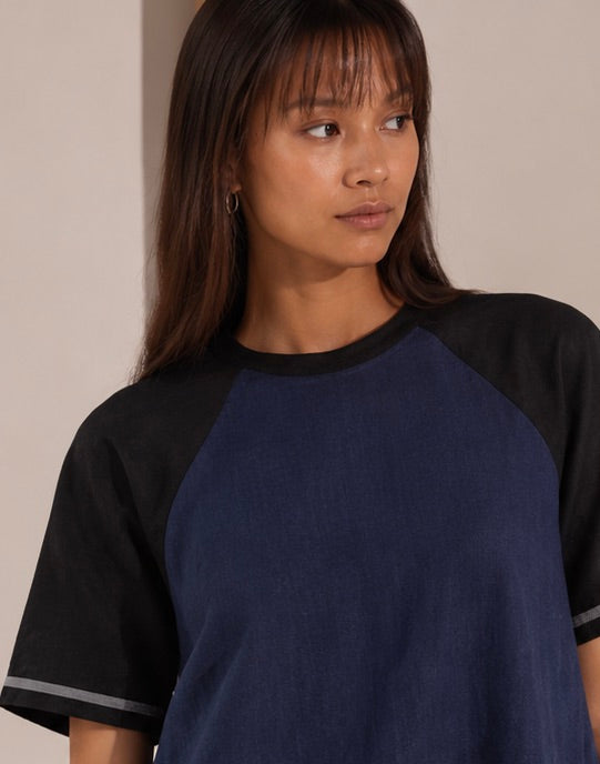 Navy & Black Wisteria Dress