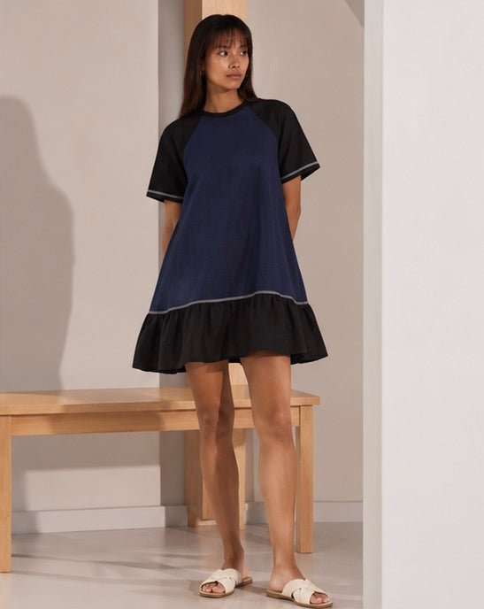 Navy & Black Wisteria Dress