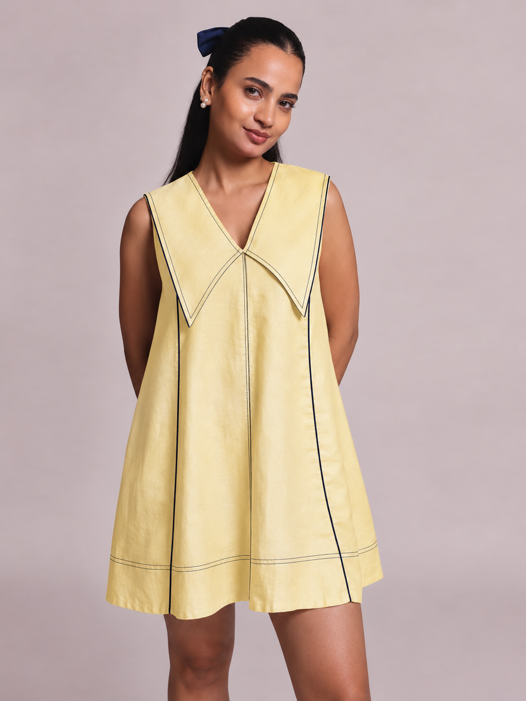 Butter Yellow Poppy Sailor Dress
