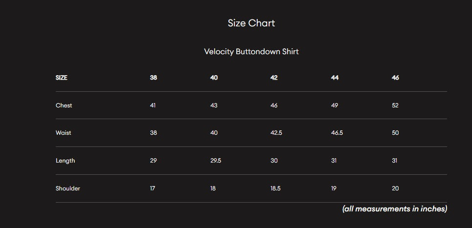 Size Chart (variant 4175458467892)