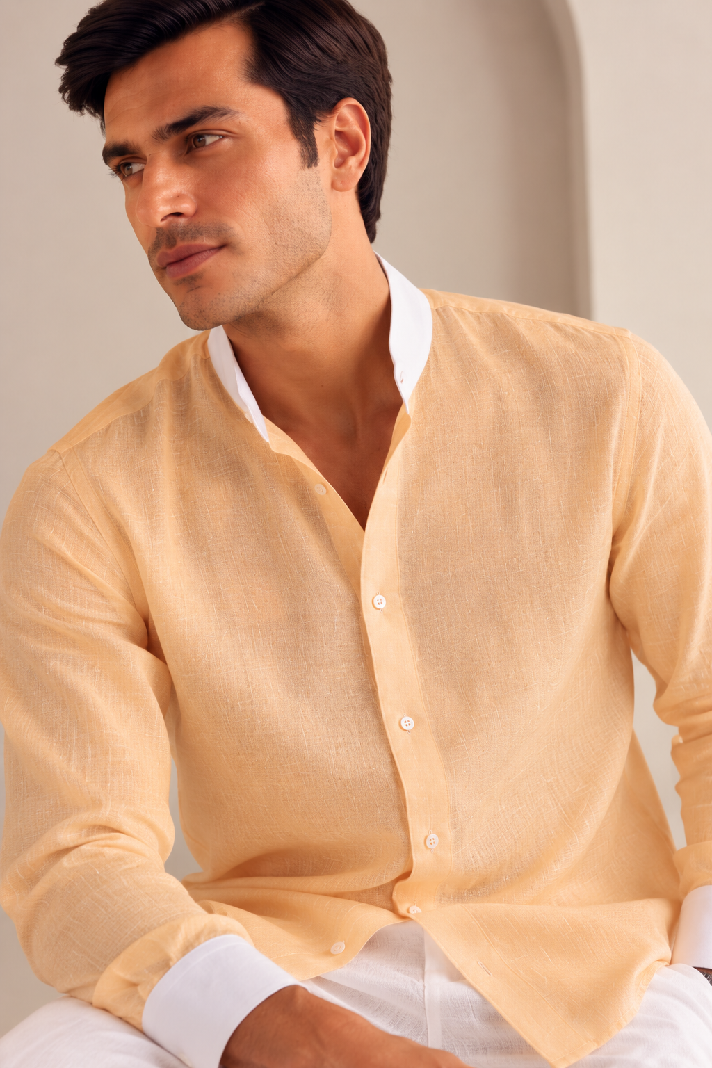 Set of 2: Light Peach Orbit Shirt & White Cedar Pants