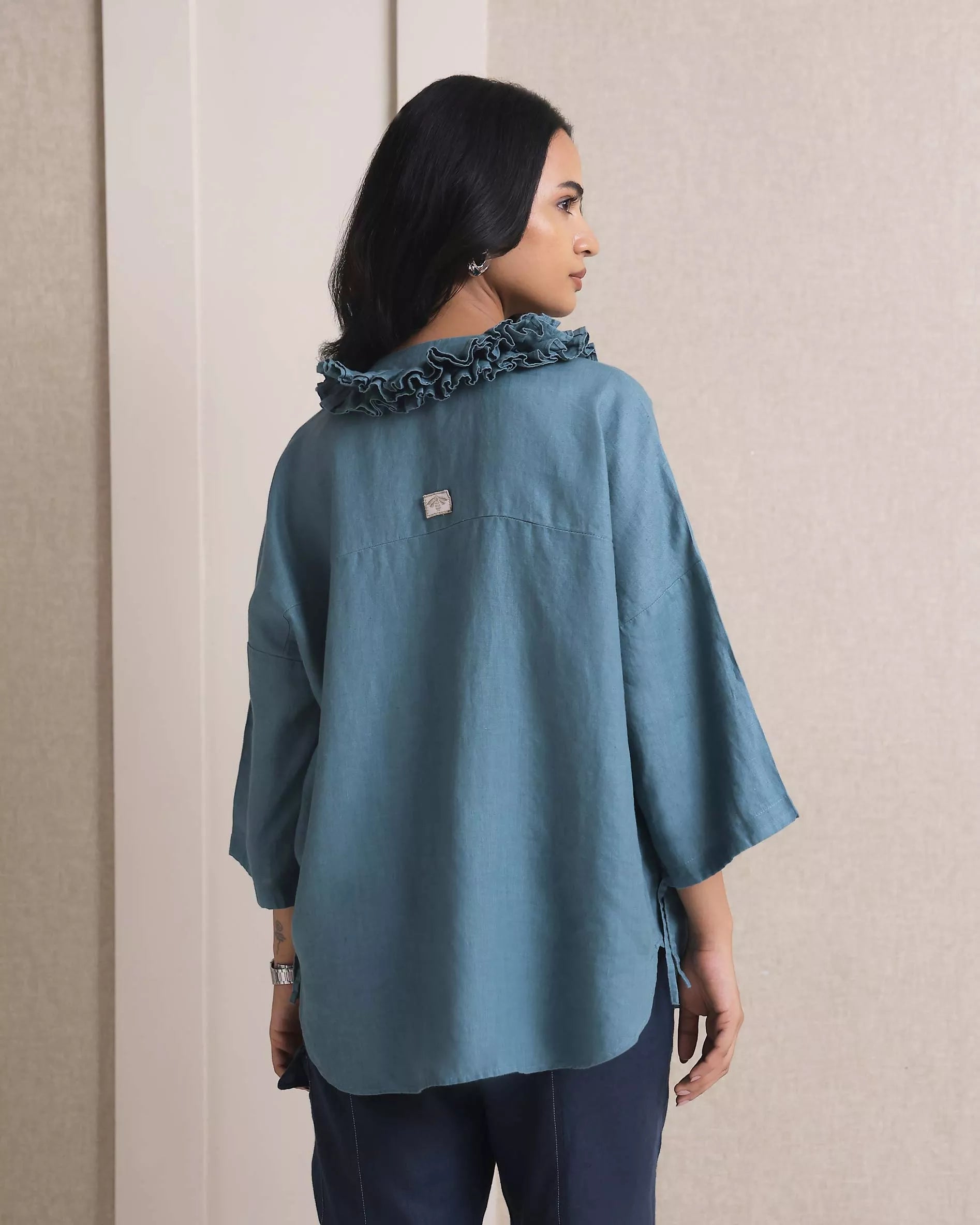 Set of 2: Coral ruffle shirt & Sienna Cargo Pants