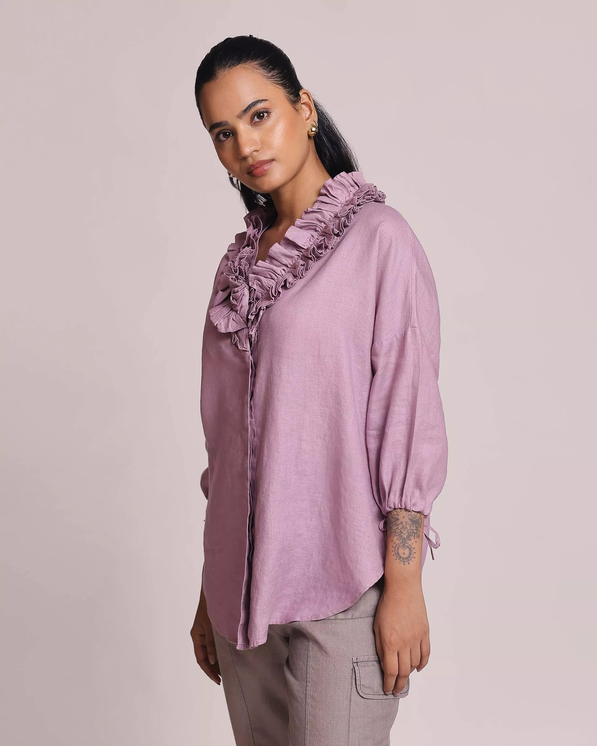 Set of 2: Coral Ruffle Shirt & Sienna Cargo Pants