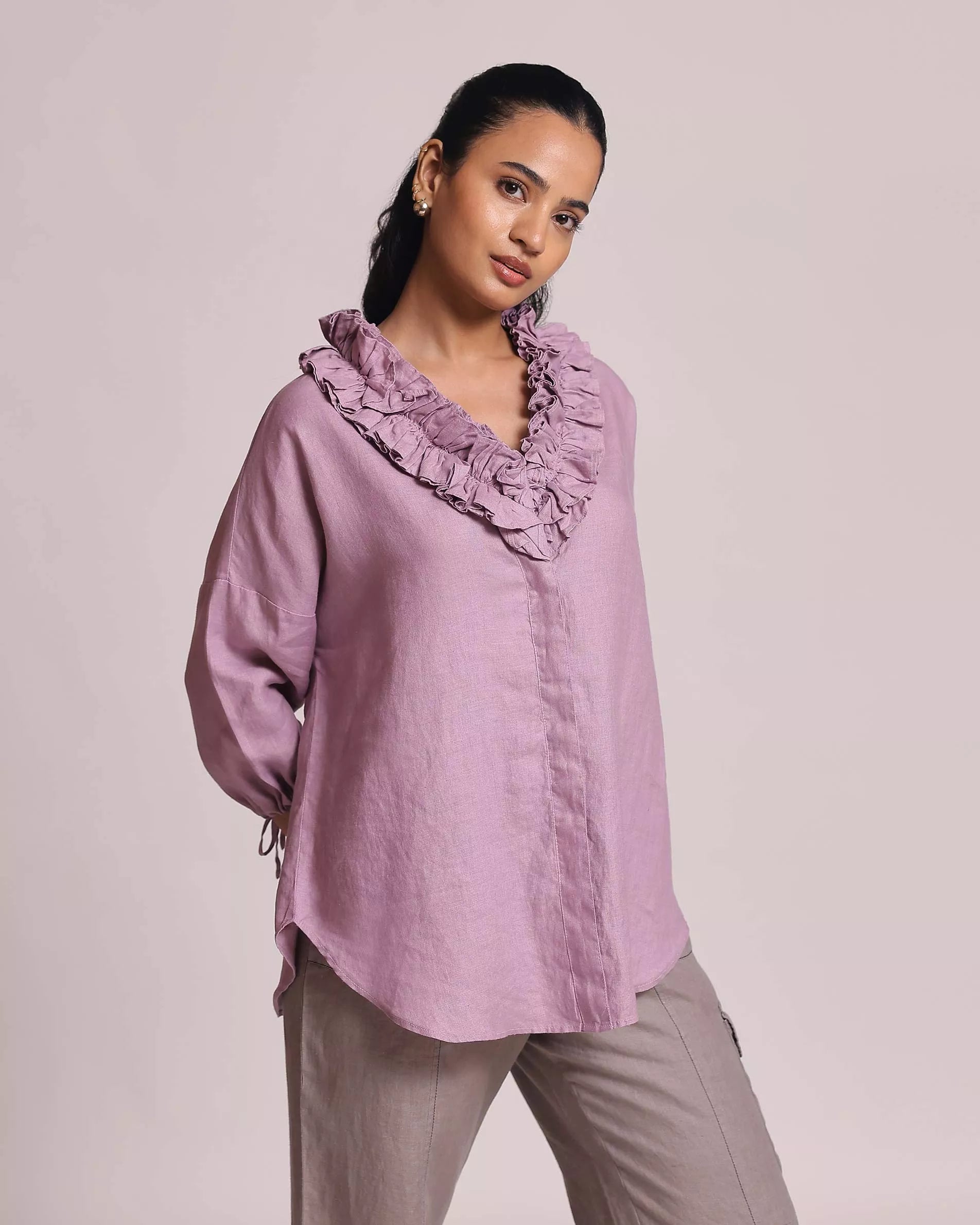 Set of 2: Coral Ruffle Shirt & Sienna Cargo Pants