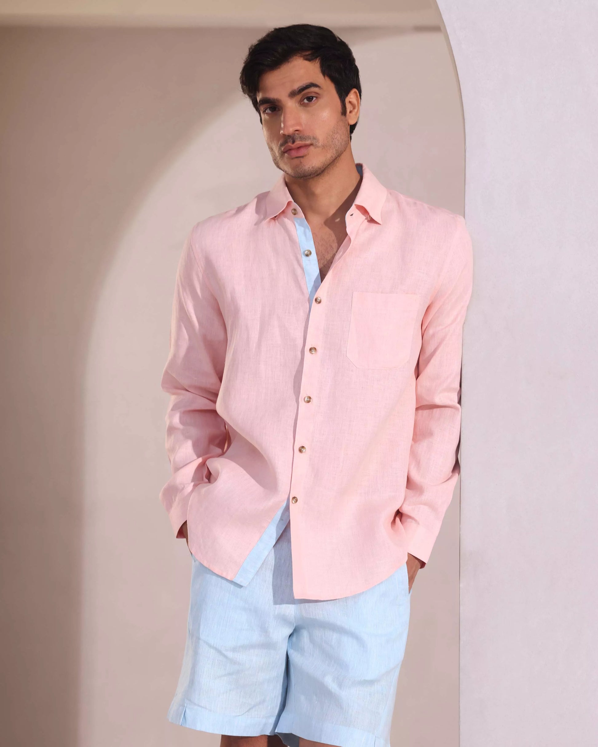 Set of 2: Breath Contrast Trim Shirt and Bonzai Shorts