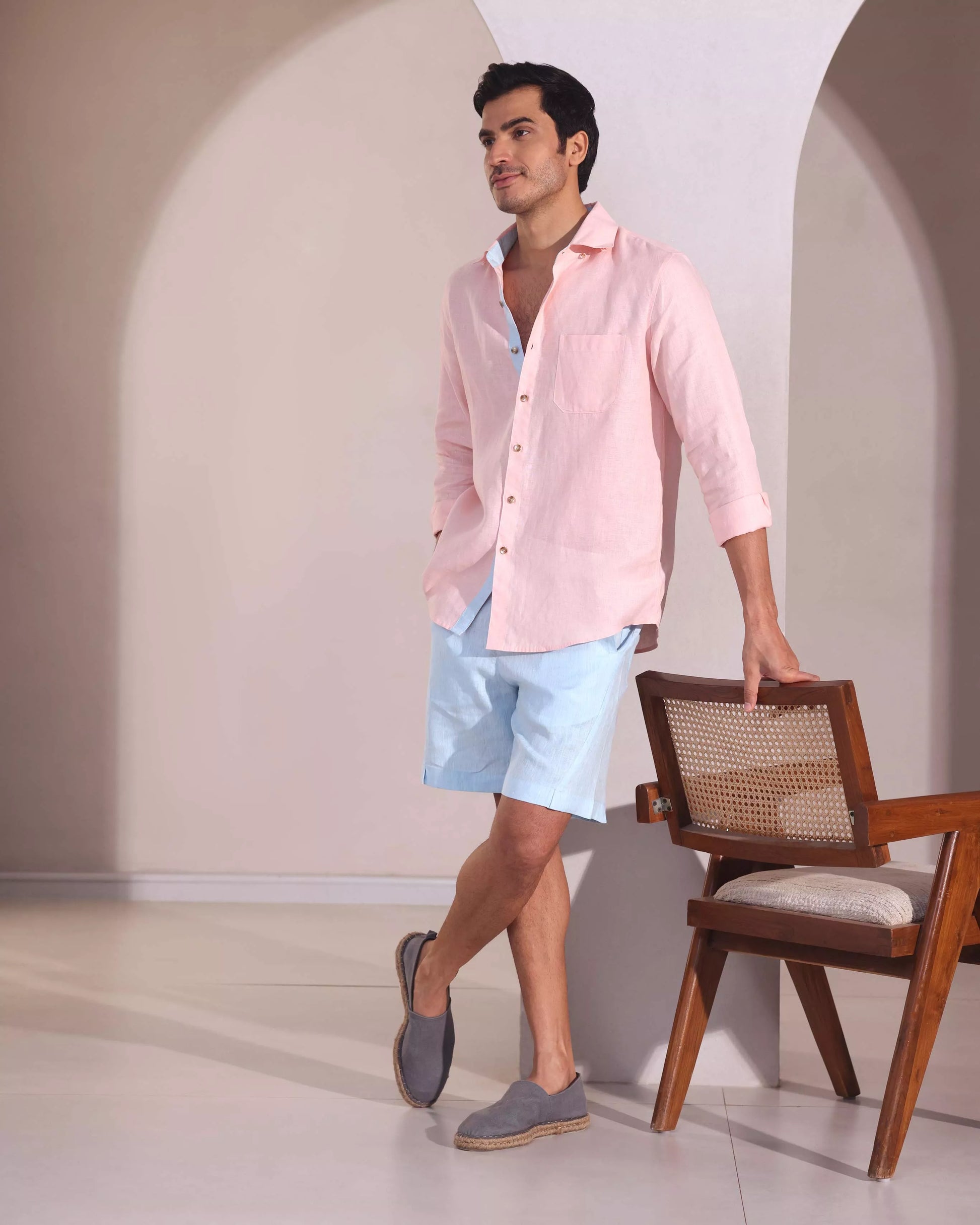 Set of 2: Breath Contrast Trim Shirt and Bonzai Shorts