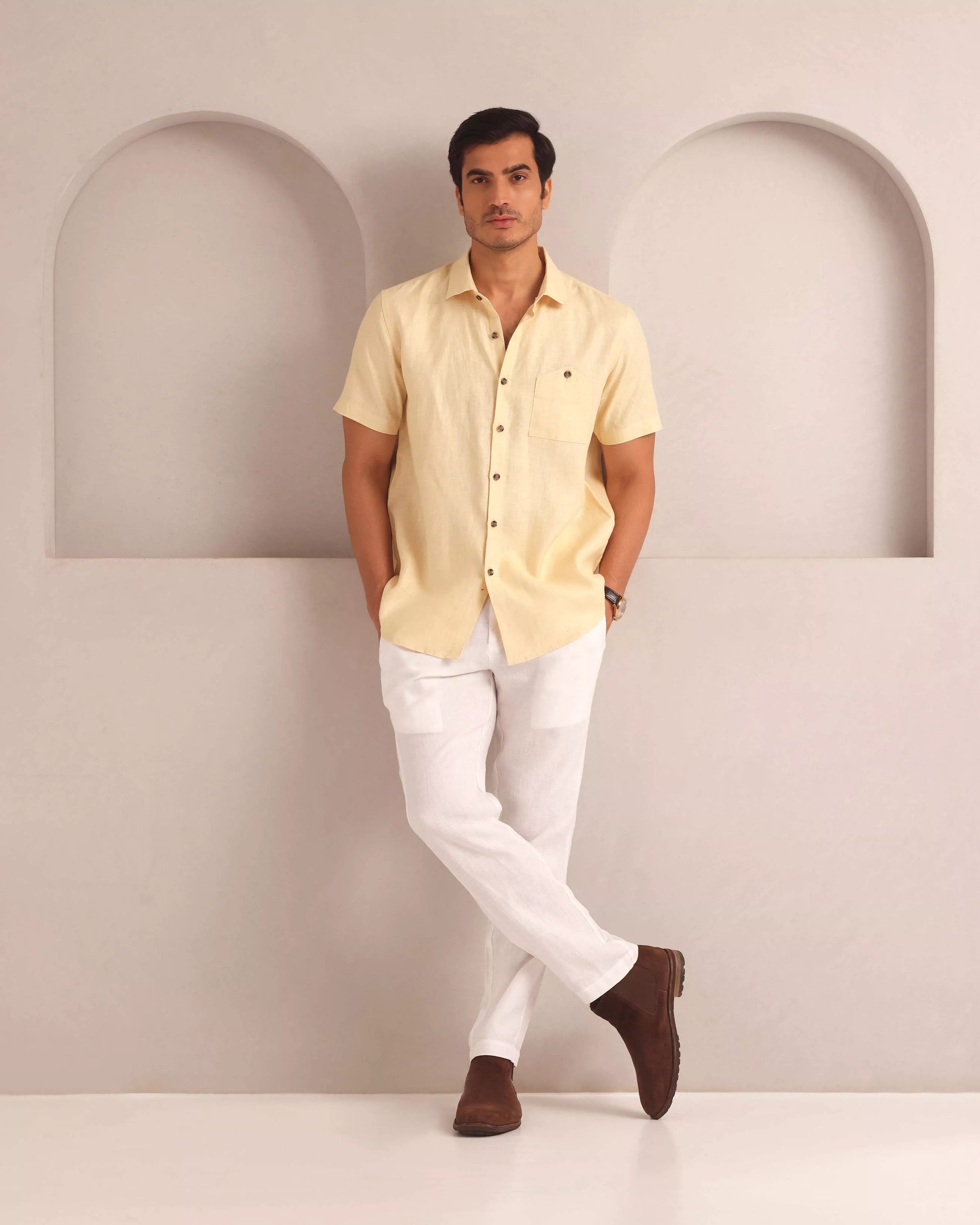 Set of 2: Burrow Half Sleeve Shirt and Cedar Pants