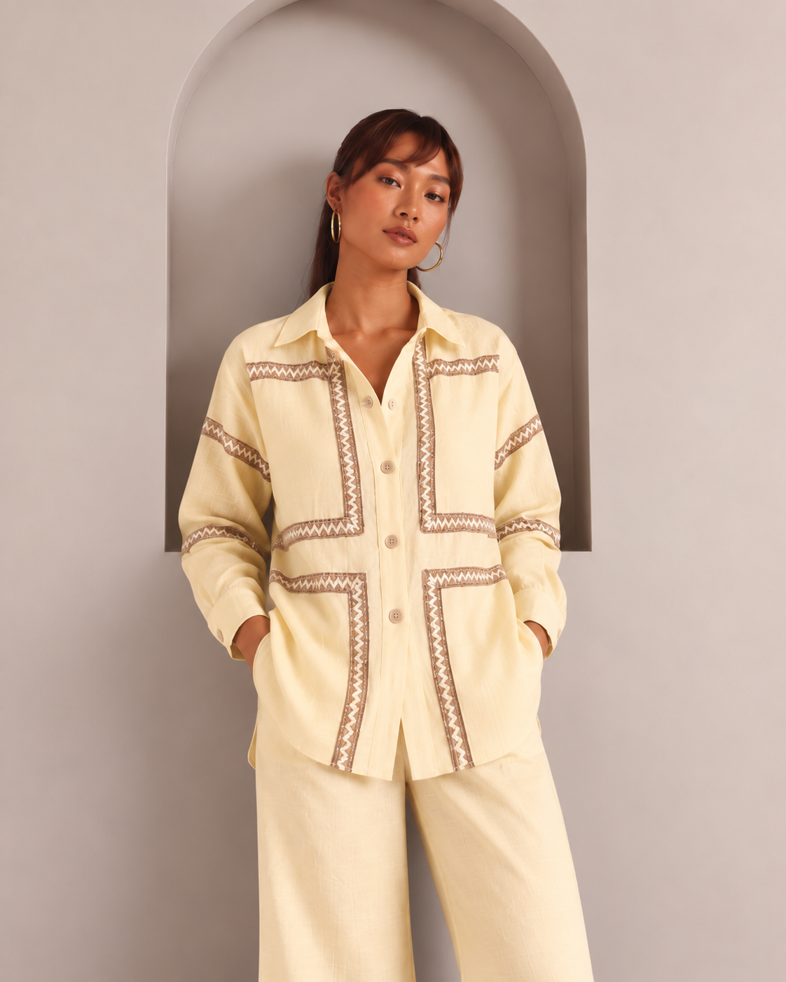 Butter Yellow Como Jute Shirt
