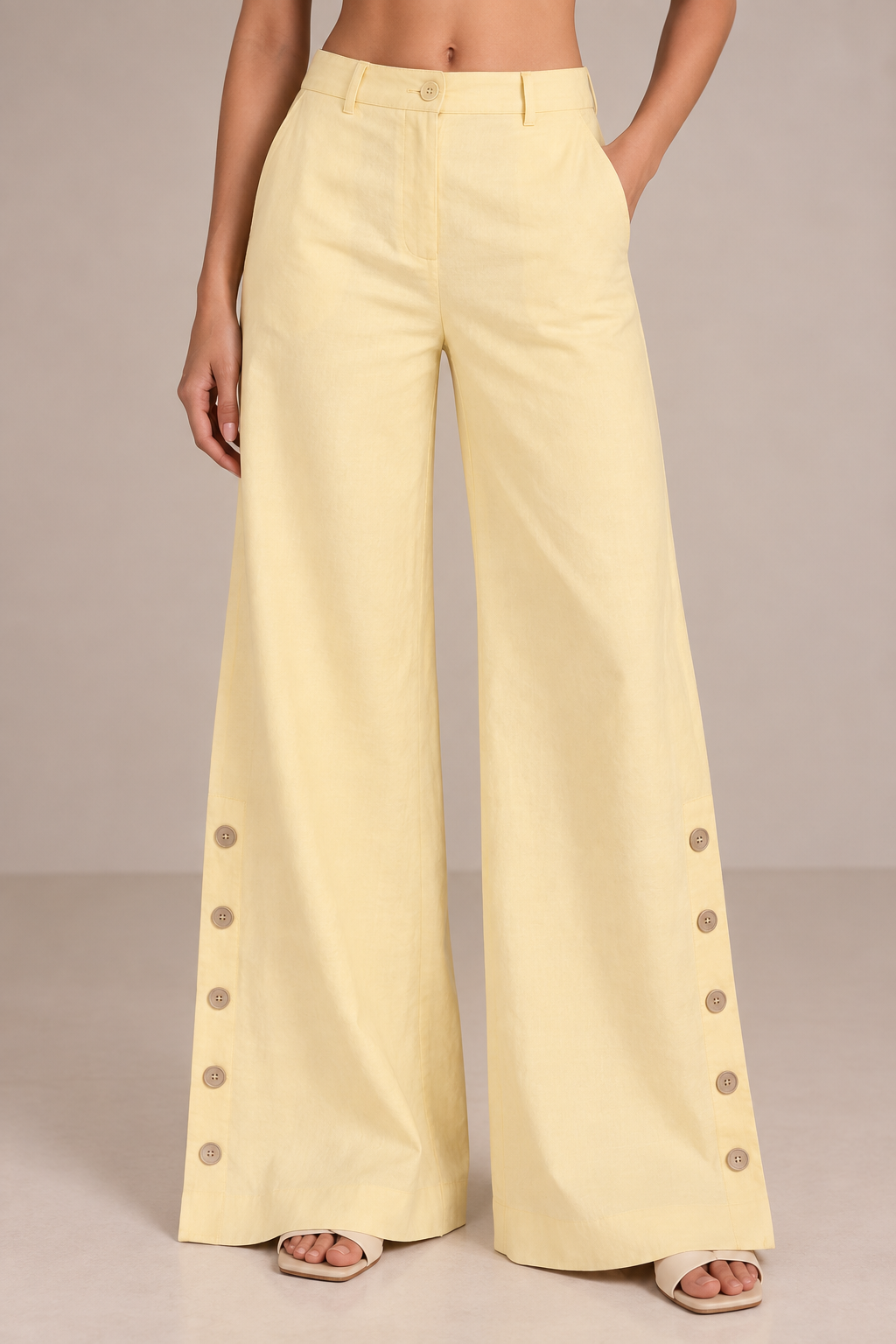 Set of 2 - Butter Yellow Mia Top & Marigold Pants