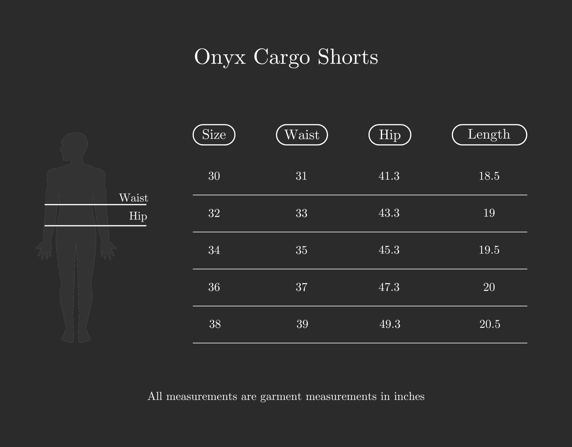 Size Chart (variant 8331390091456)