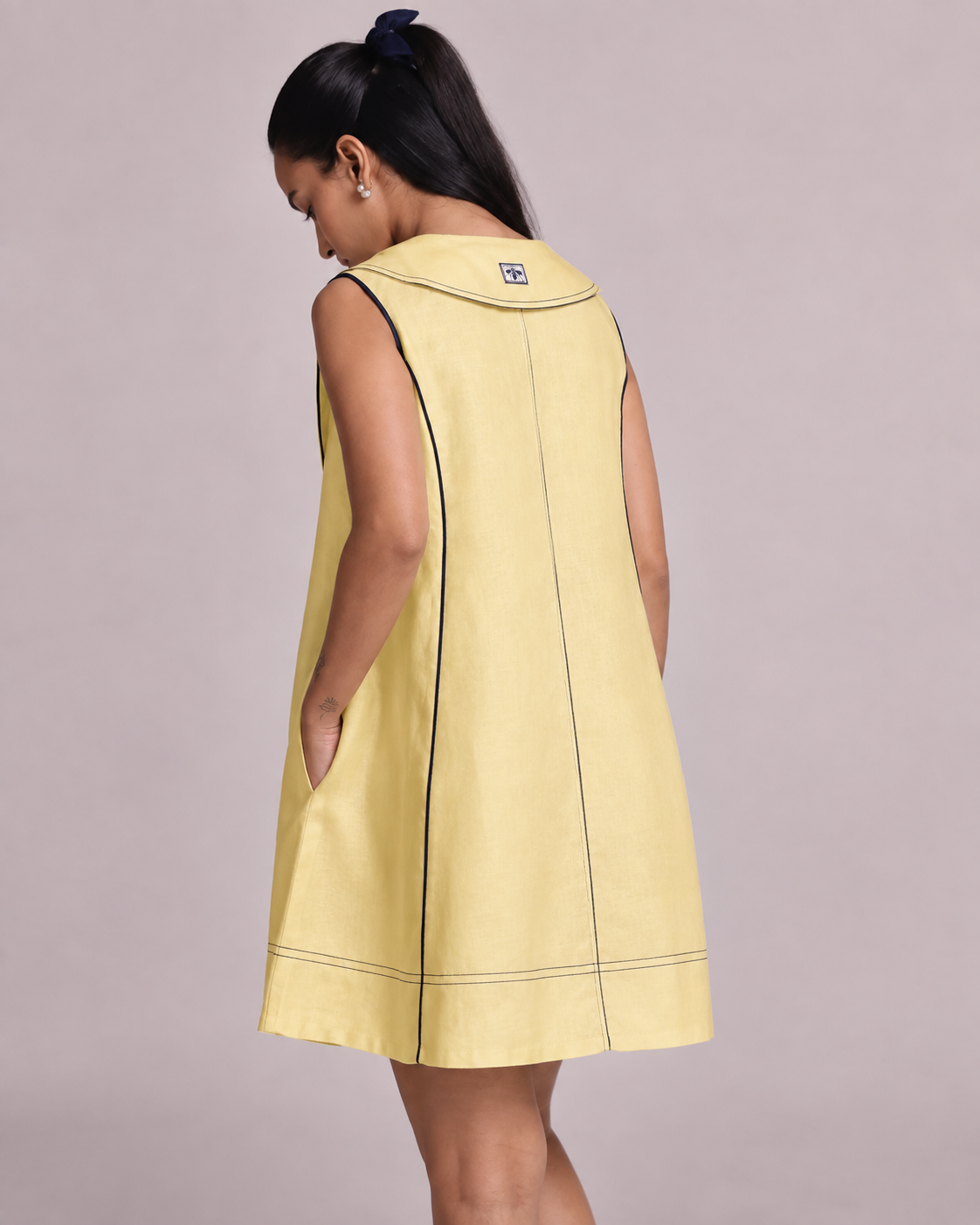 Butter Yellow Poppy Sailor Dress