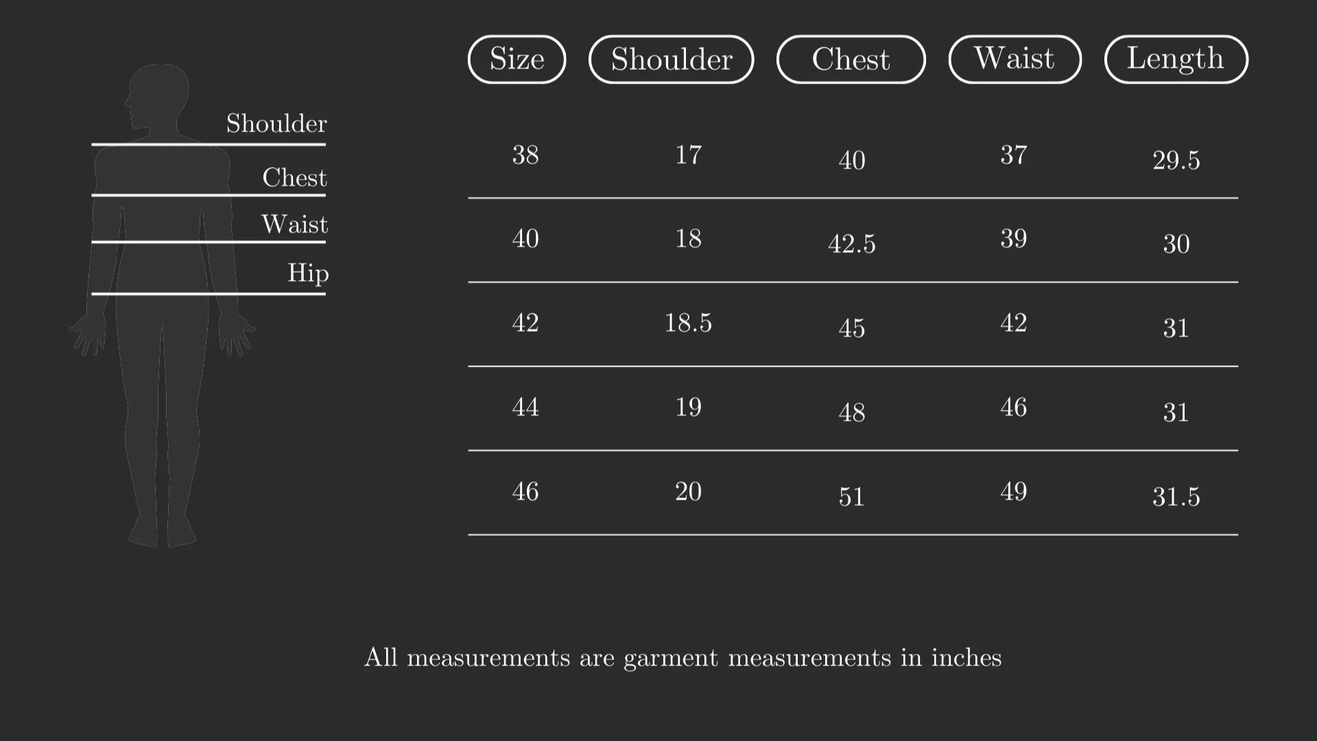 Size Chart (variant 8255832916160)