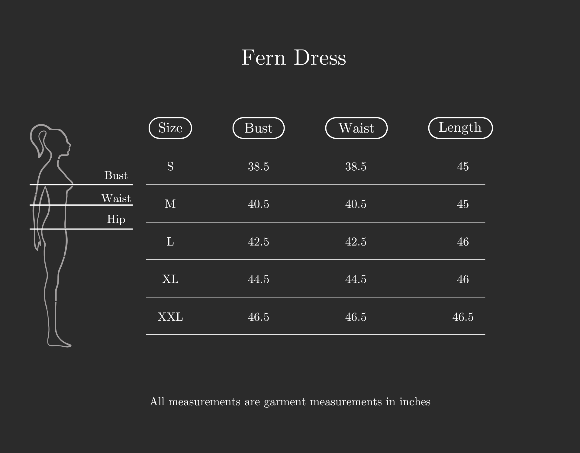 Size Chart (variant 7557891915968)