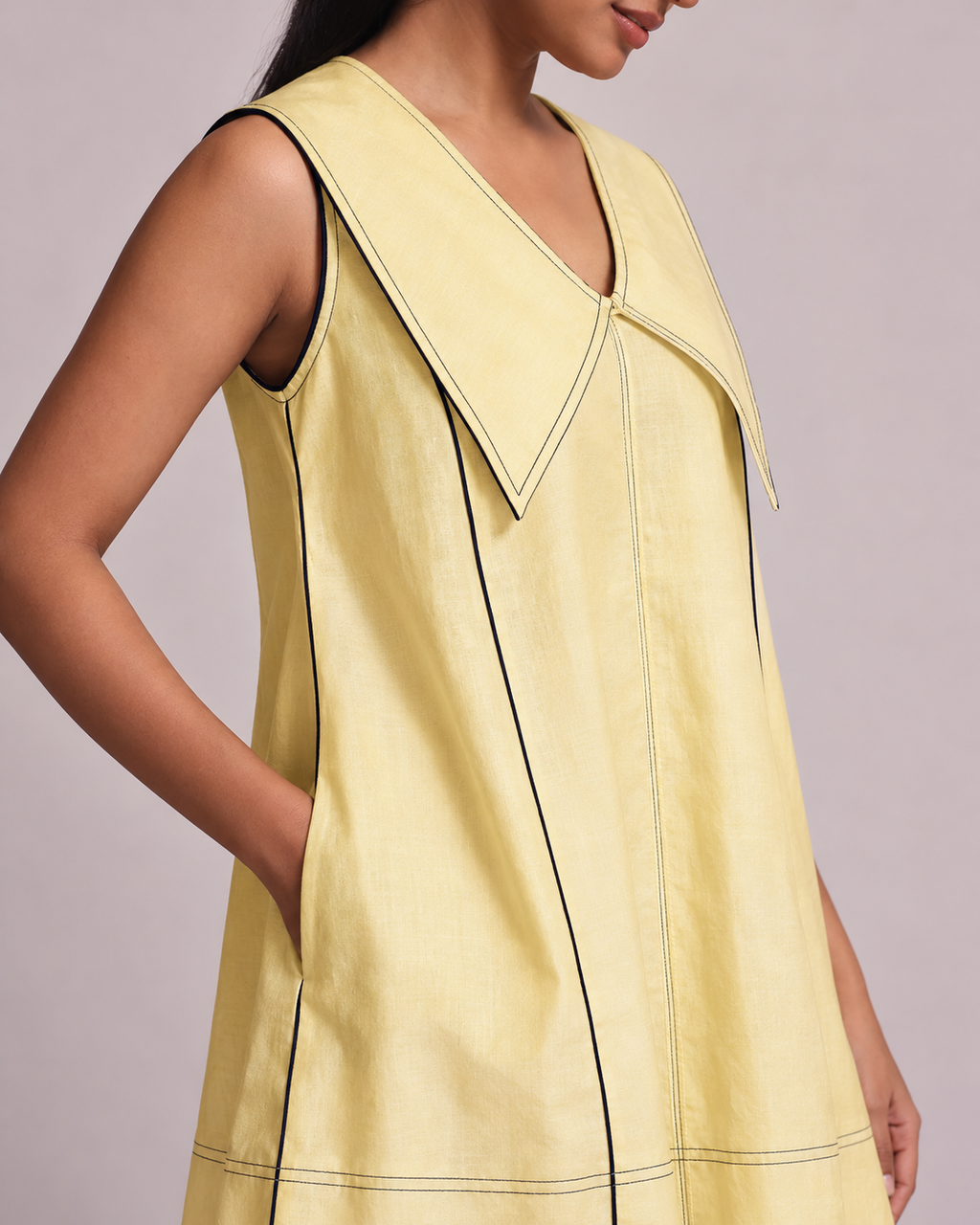 Butter Yellow Poppy Sailor Dress