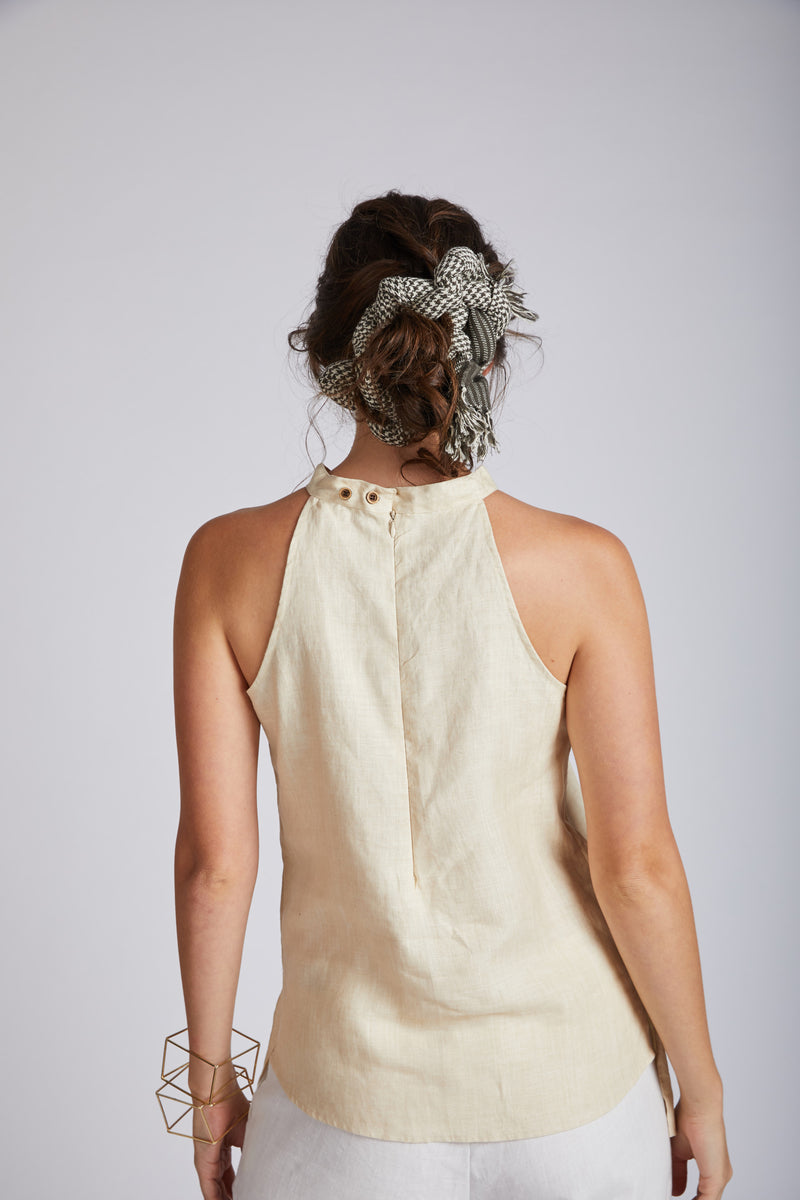 Tide Halter Top - Beige