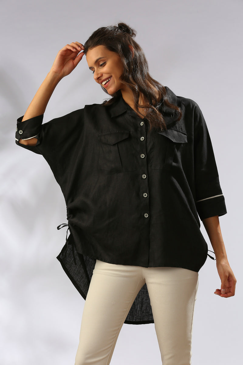 Canopy Kimono Shirt - Black