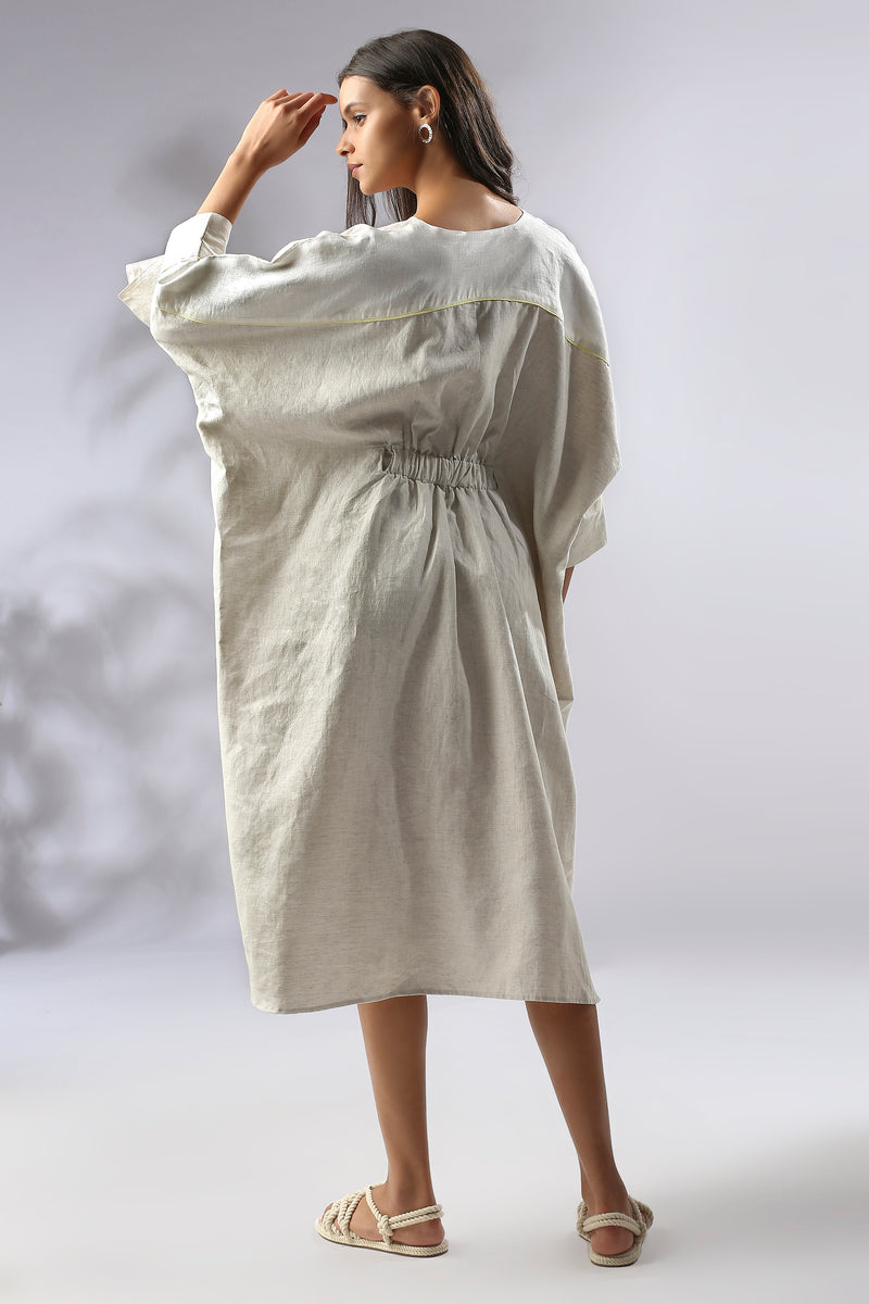Mahogany Kimono Dress - Oatmeal