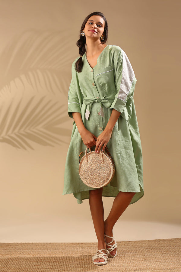 Mahogany Kimono Dress - Sage Green