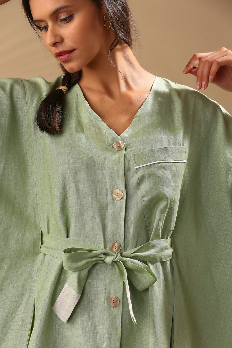 Mahogany Kimono Dress - Sage Green