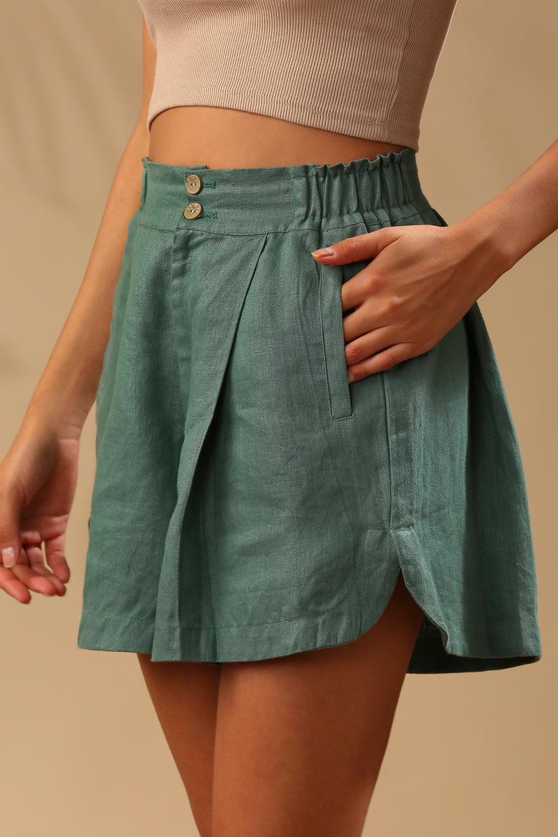 Set of 2: Sakura and Sage - Deep Green