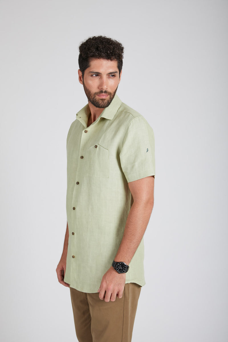 Burrow Half Sleeve Shirt - Pista Green