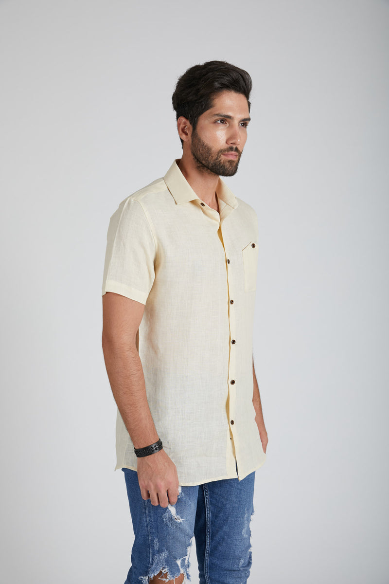 Burrow Half Sleeve Shirt - Light Beige