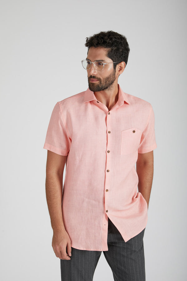 Burrow Half Sleeve Shirt - Peach