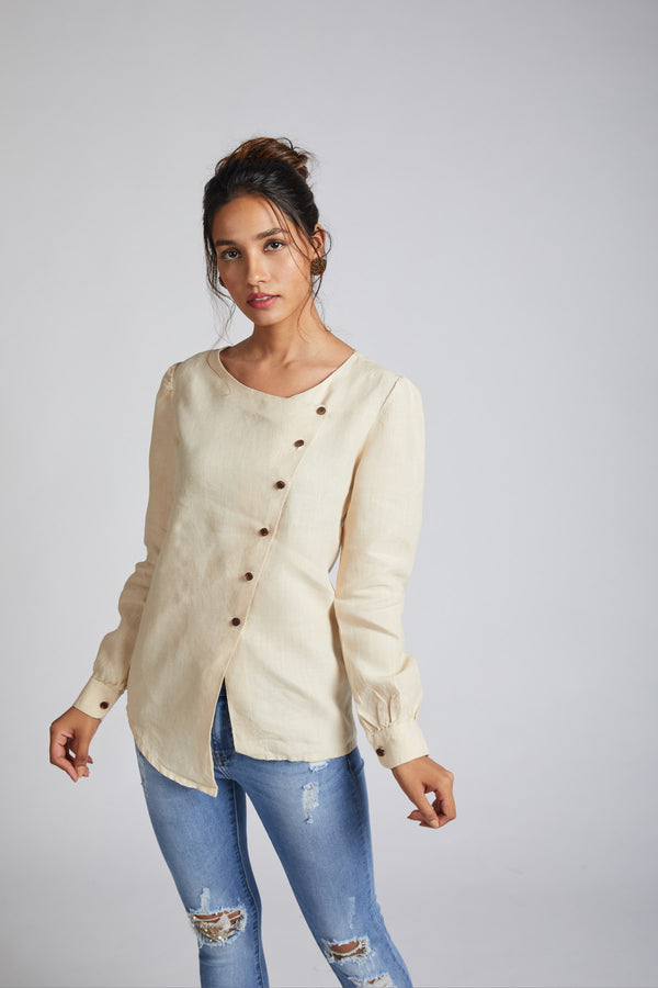 Compass Asymmetric Top - Beige