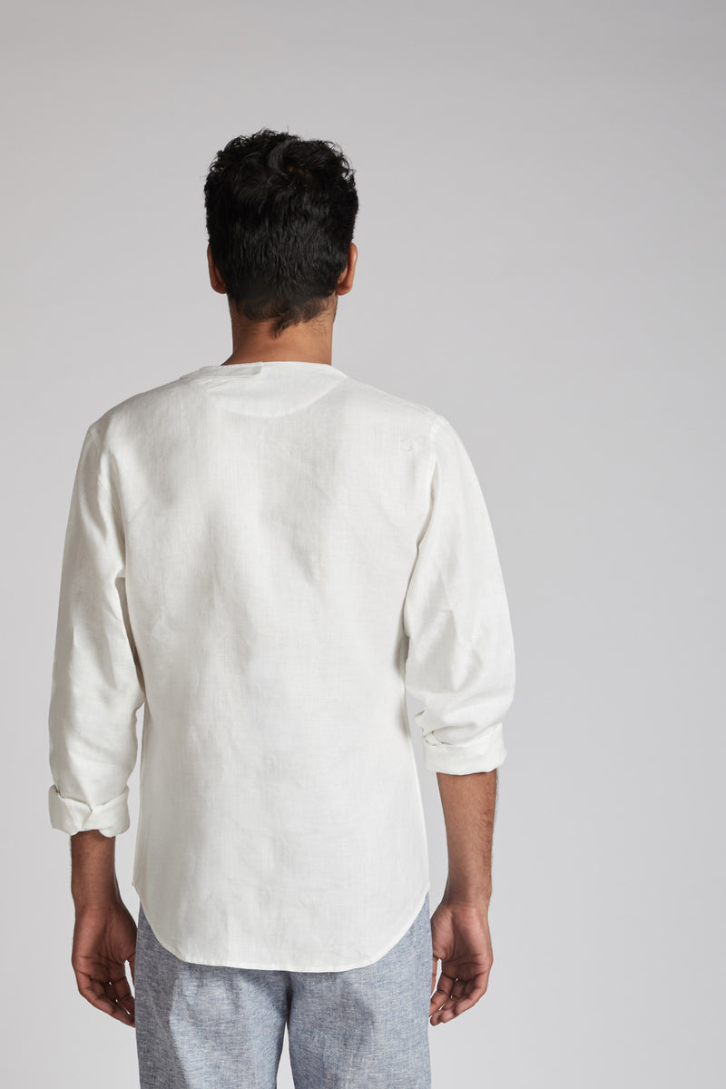 Delta Asymmetric Shirt - White