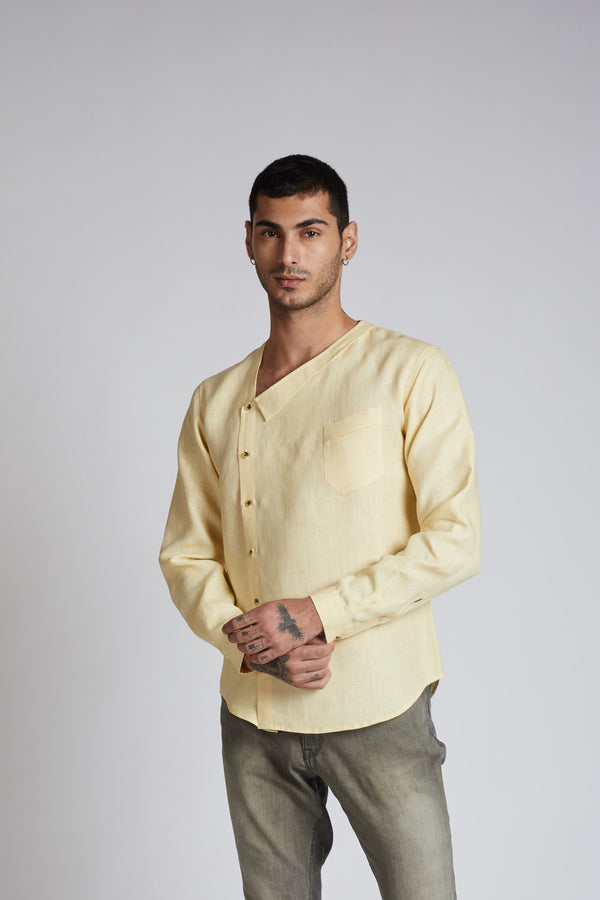 Delta Asymmetric Shirt - Yellow