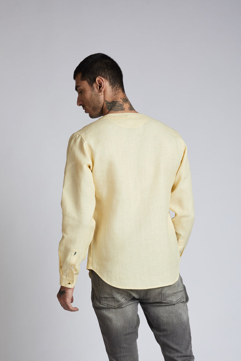 Delta Asymmetric Shirt - Yellow