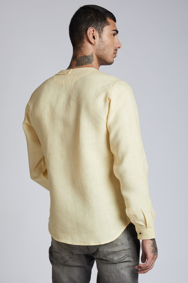 Delta Asymmetric Shirt - Yellow