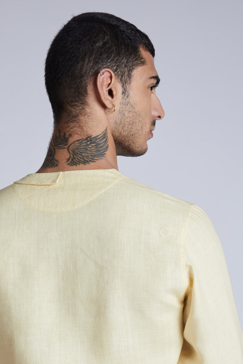 Delta Asymmetric Shirt - Yellow