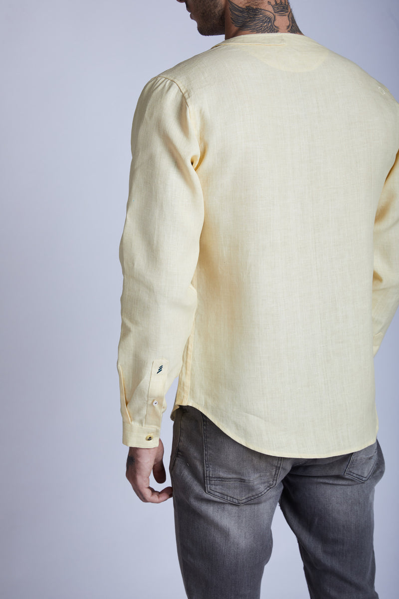Delta Asymmetric Shirt - Yellow