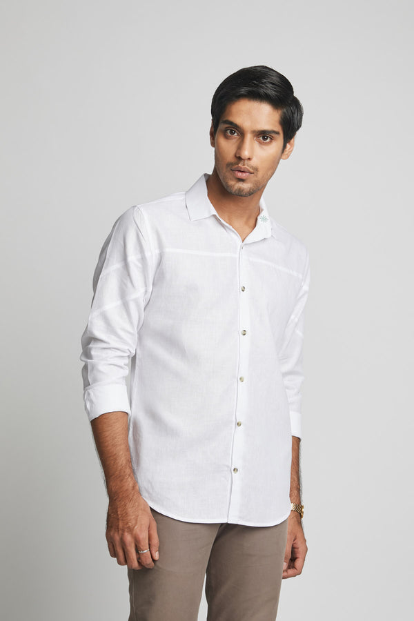 Galaxy Seam Shirt  - White