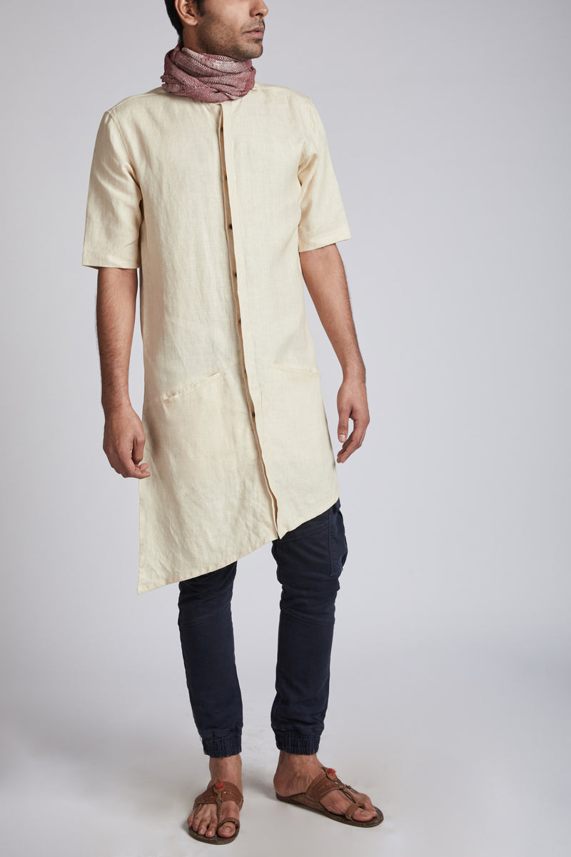 Metamorphosis Kurta -Beige