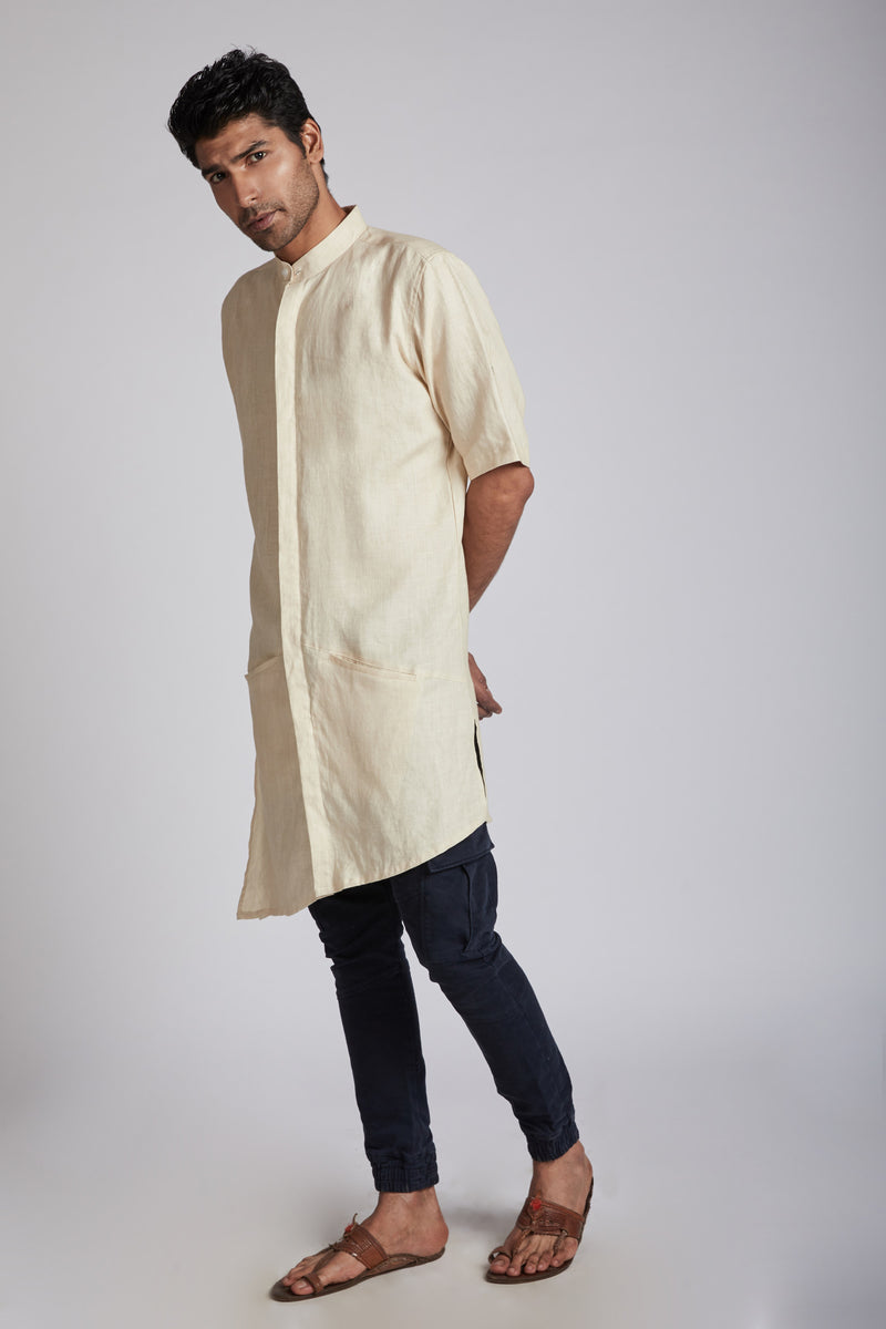 Metamorphosis Kurta -Beige
