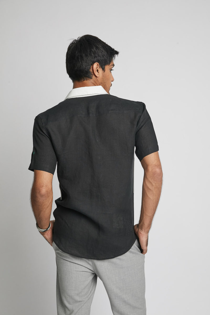 Radiate Colour Block Shirt  - Black