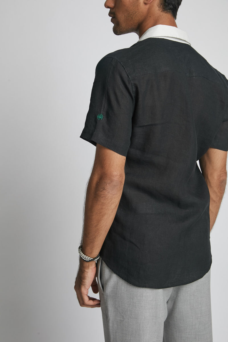 Radiate Colour Block Shirt  - Black