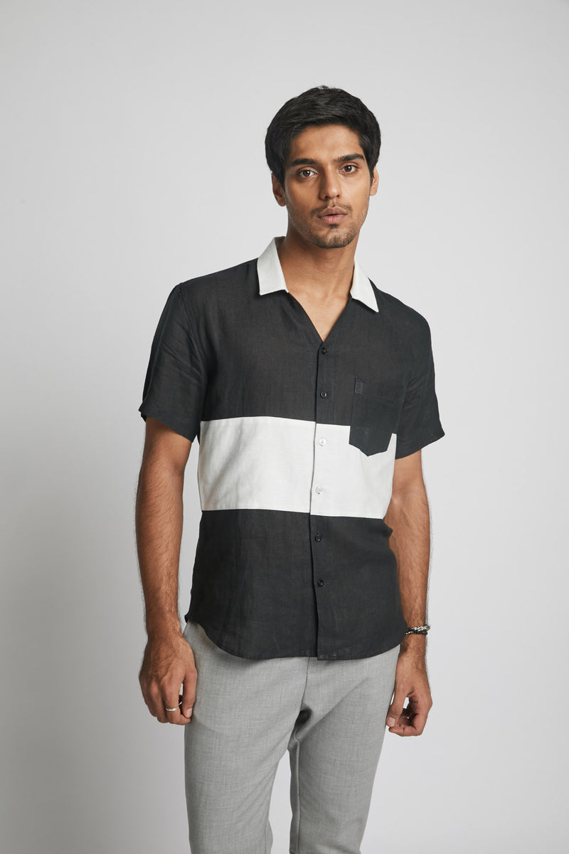 block shirt -radiate colour - black