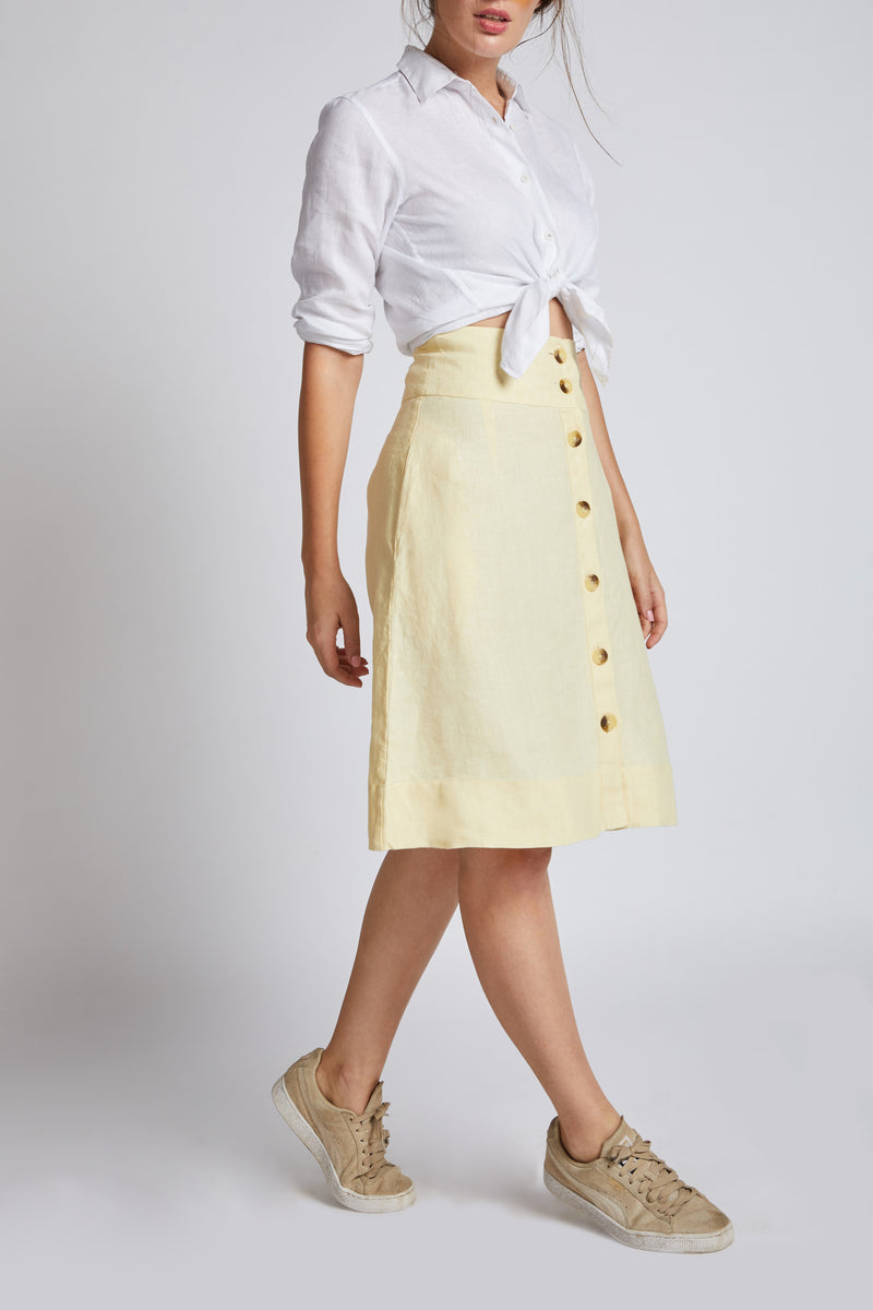 Skyward Skater Skirt - Yellow