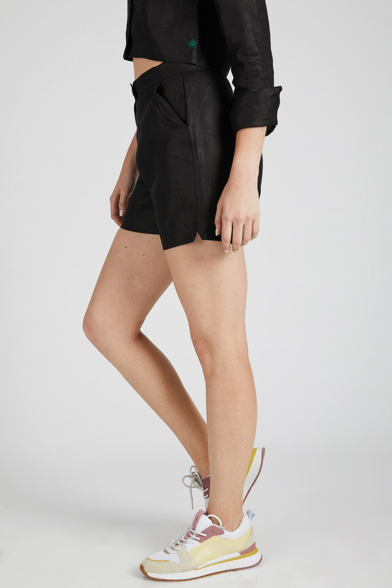 Spark Patch Pocket Shorts  - Black
